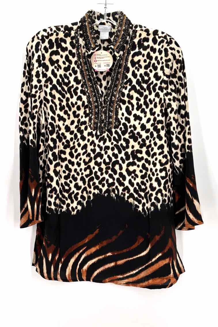Size S Chico's Multi-Color Beaded Shirt