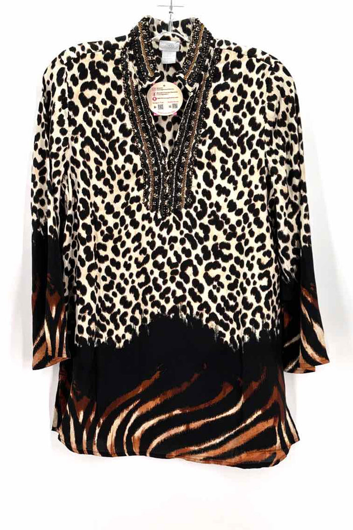 Size S Chico's Multi-Color Beaded Shirt