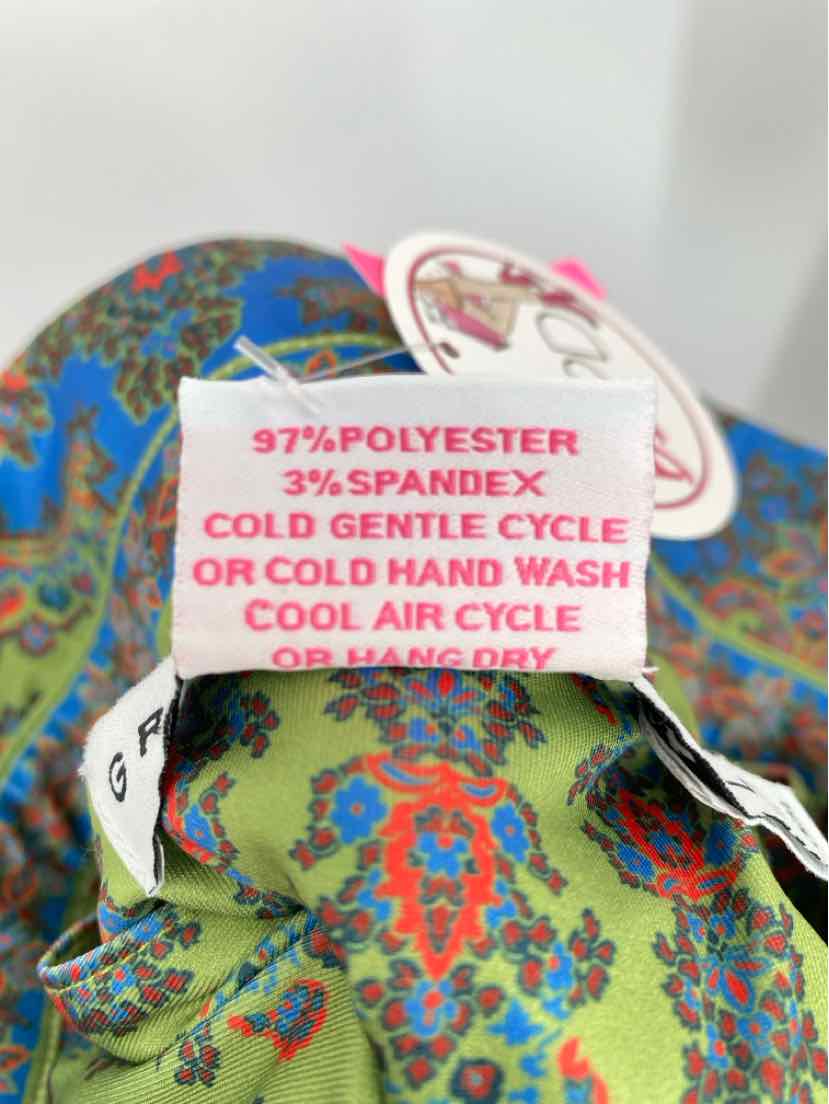 Size L Gretchen Scott Green Print Dress