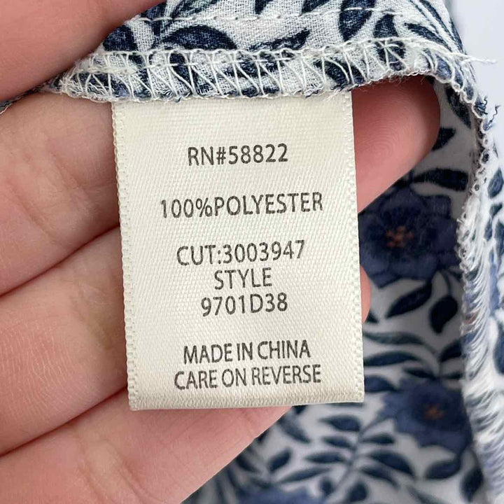 Size XL MAX STUDIO Blue Print Shirt
