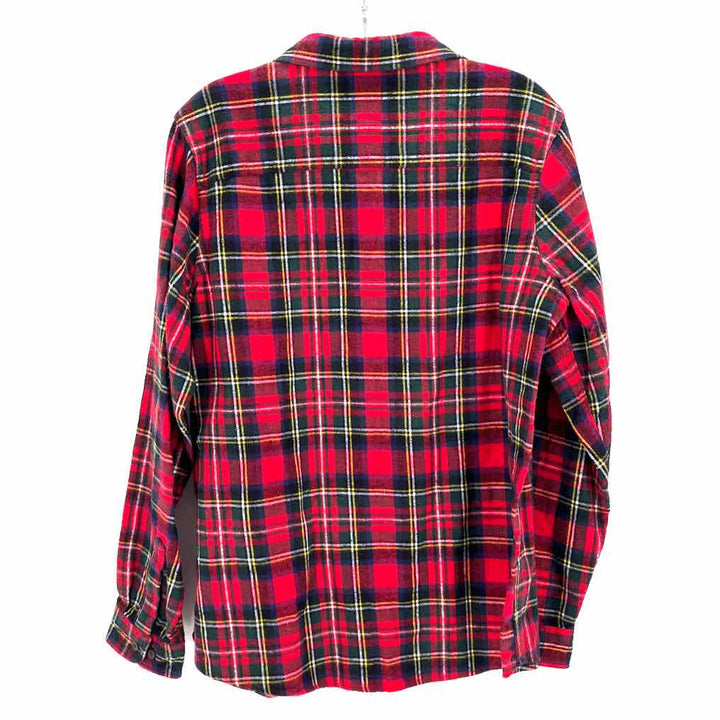 Size L LL BEAN Red Print Shirt
