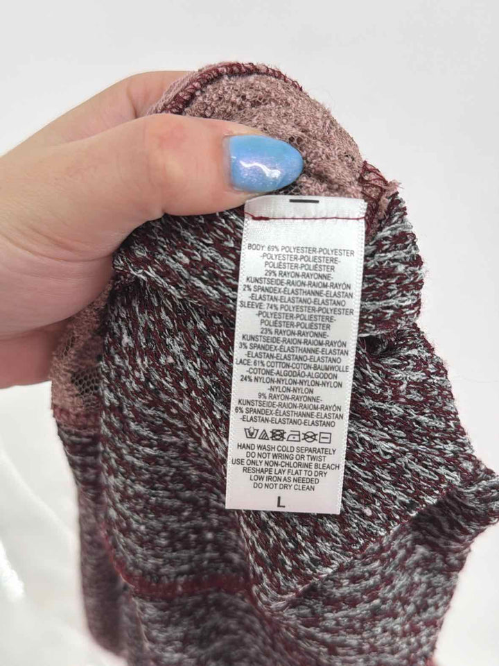 Size S Burgundy Knit Sweater