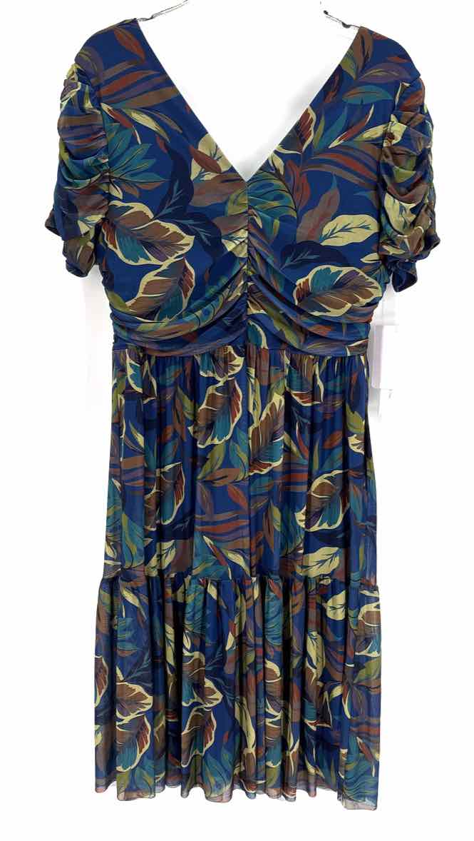 Size L NICOLE MILLER Multi-Color Mesh Dress