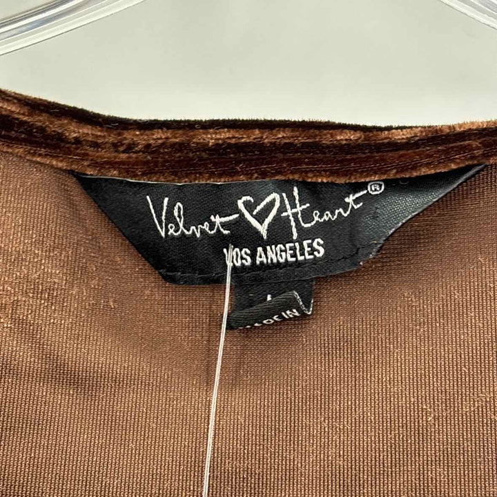 Size M VELVET HEART Brown Velvet Jacket