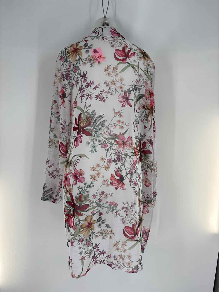Size M CARMEN MARC VALVO White Print Coverup
