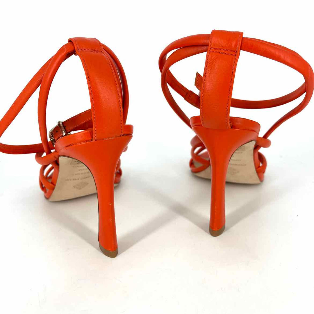 Shoe Size 8.5 ANTONIO MELANI Orange Leather Sandals