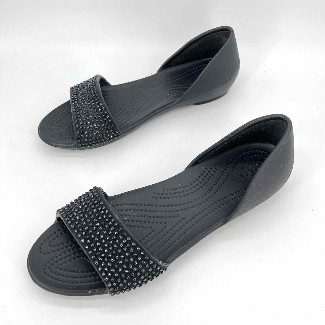 Shoe Size 10 Crocs Black Sandals