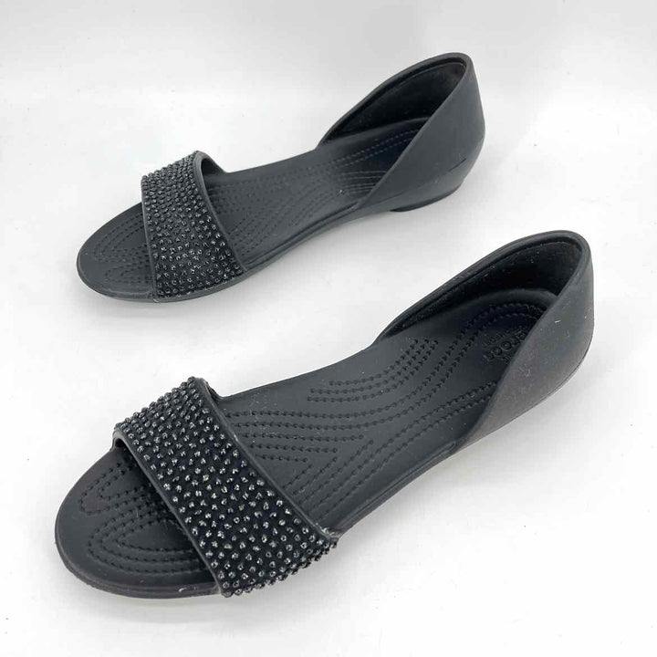 Shoe Size 10 Crocs Black Sandals