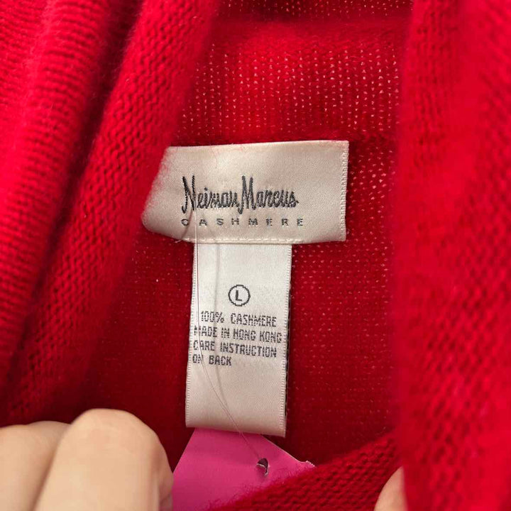 Size L NEIMAN MARCUS Red Cashmere Sweater