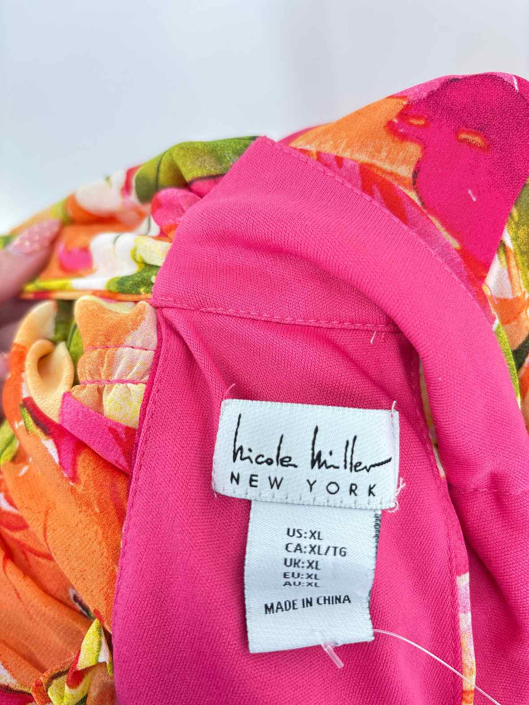 Size XL NICOLE MILLER Fuschia Dress