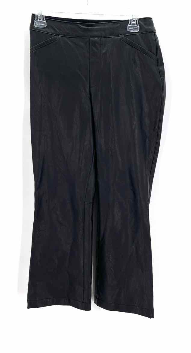 Size M SPANX Black Faux Leather Pants