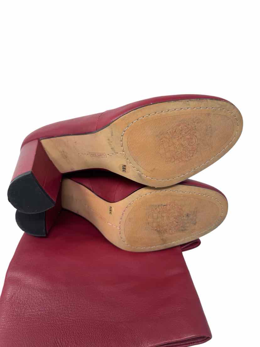 Shoe Size 9.5 Vince Camuto Red Leather Boots