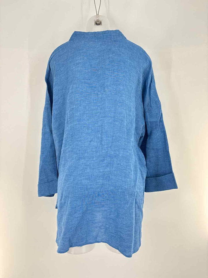 Size 2X J JILL Blue Linen Shirt