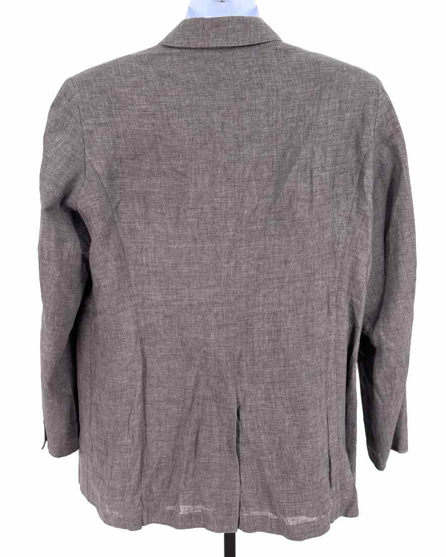 Size 1X MARINA RINALDI Gray Linen Blazer