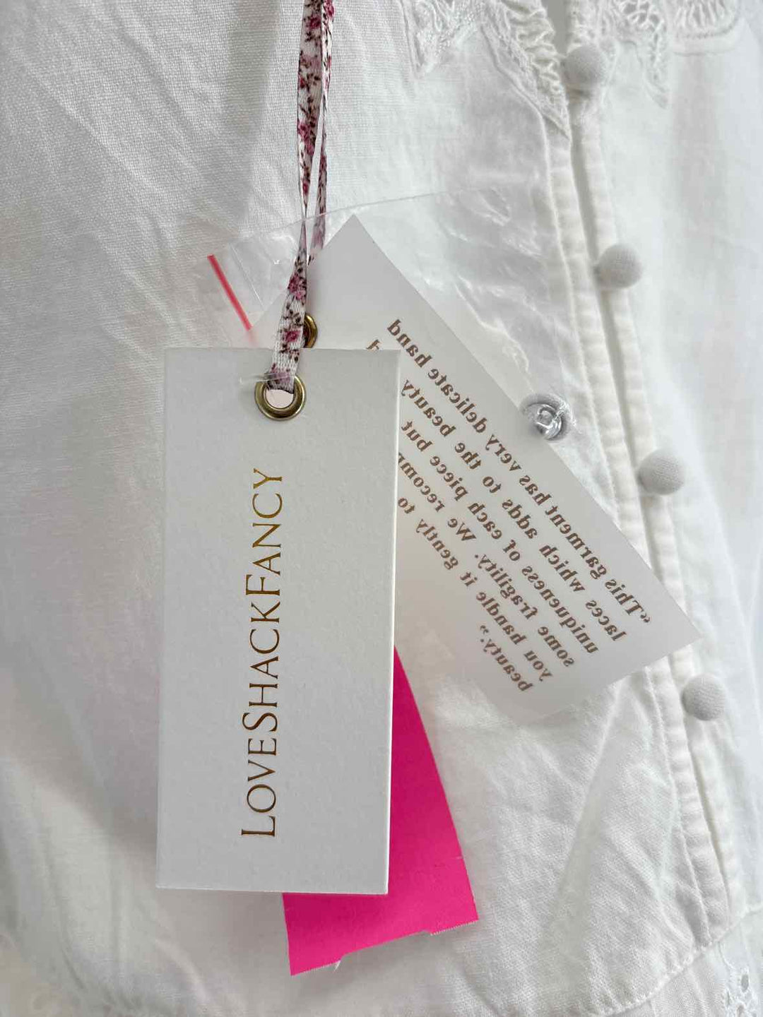 Size XS LOVE SHACK FANCY White Dress