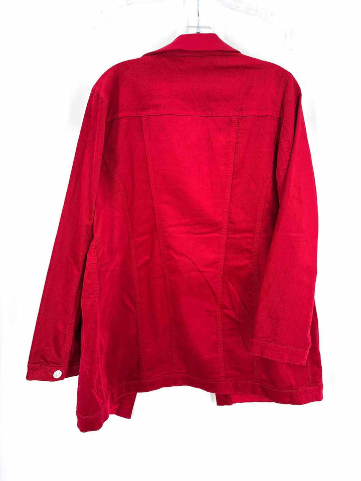 Size M Chico's Red Velour Blazer