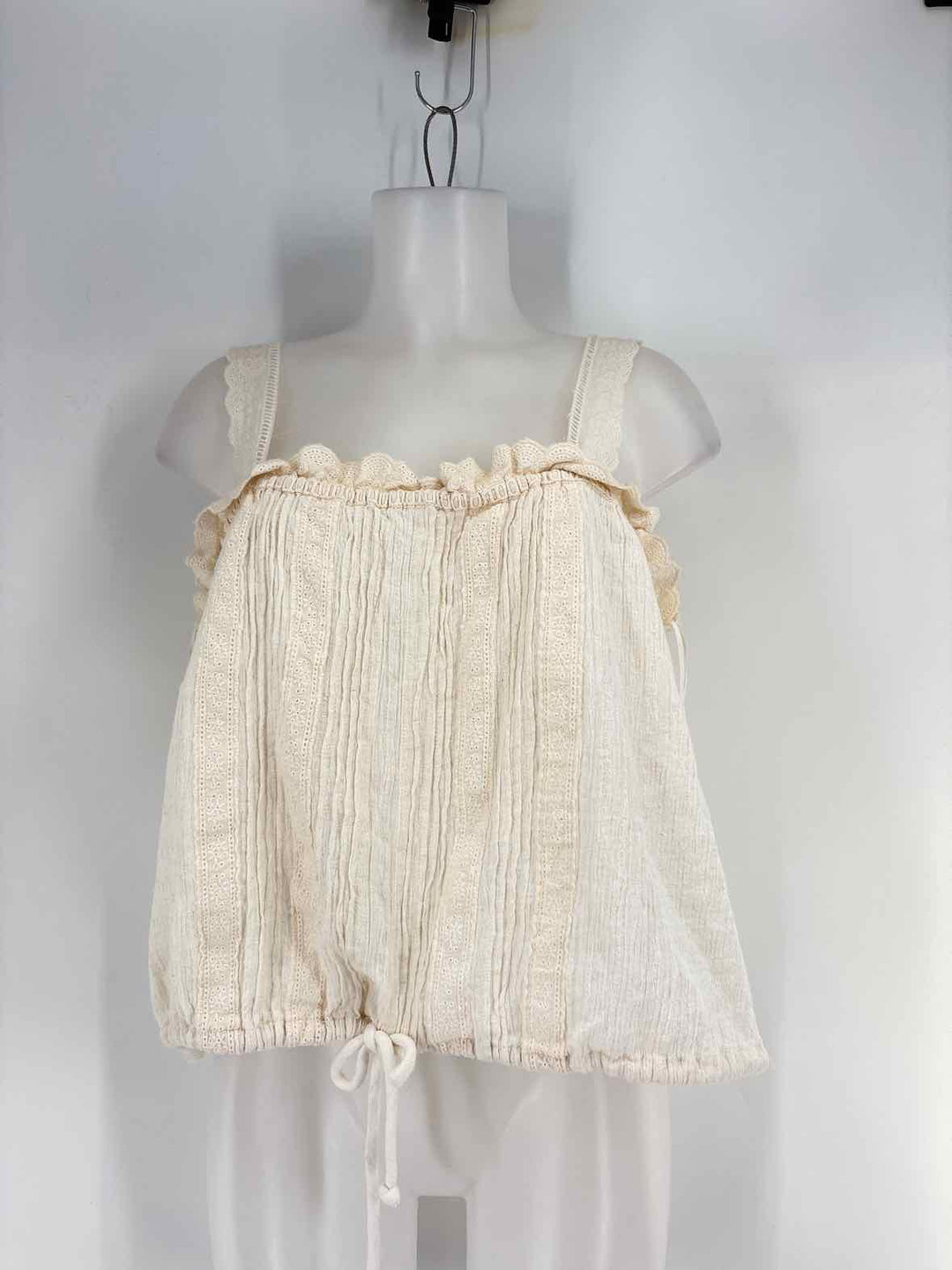Size XL FREE PEOPLE Cream Shirt