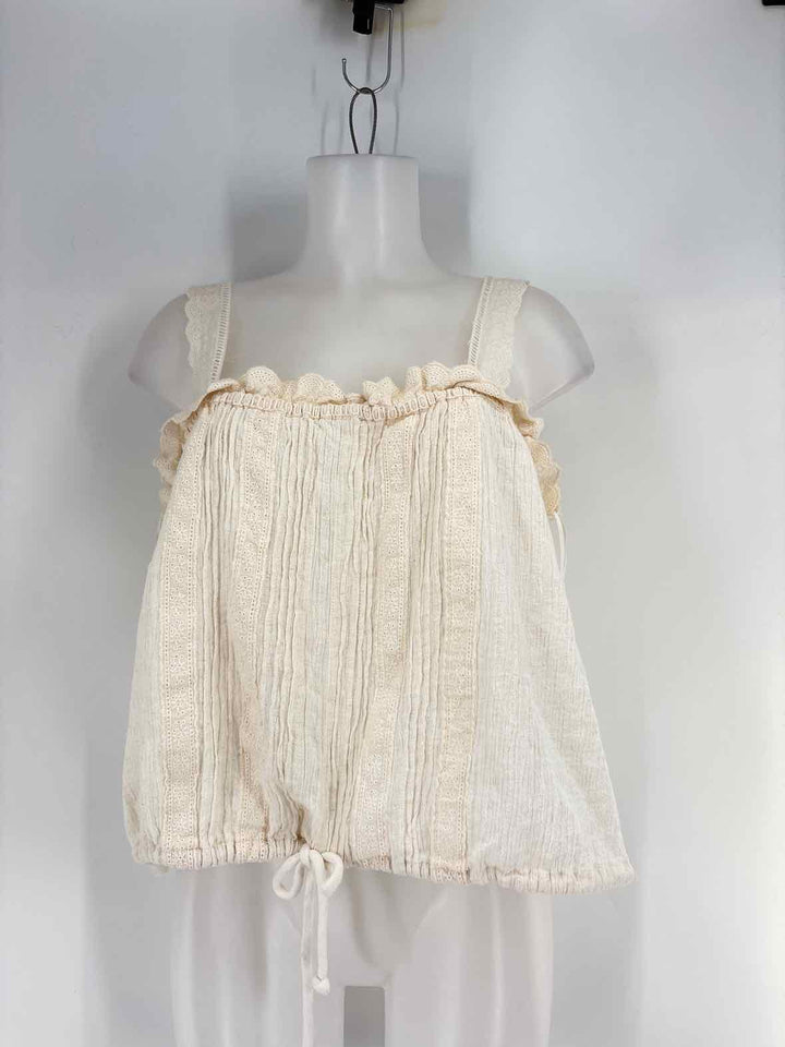 Size XL FREE PEOPLE Cream Shirt
