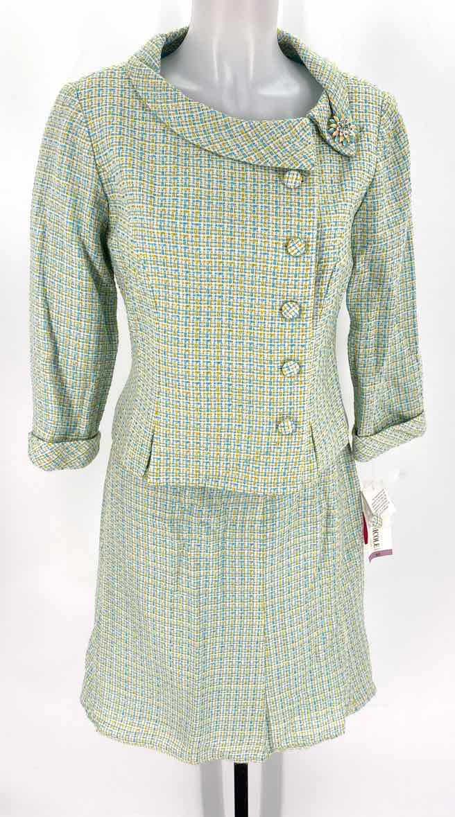 Size 8 Blue Print 2 PC Dress