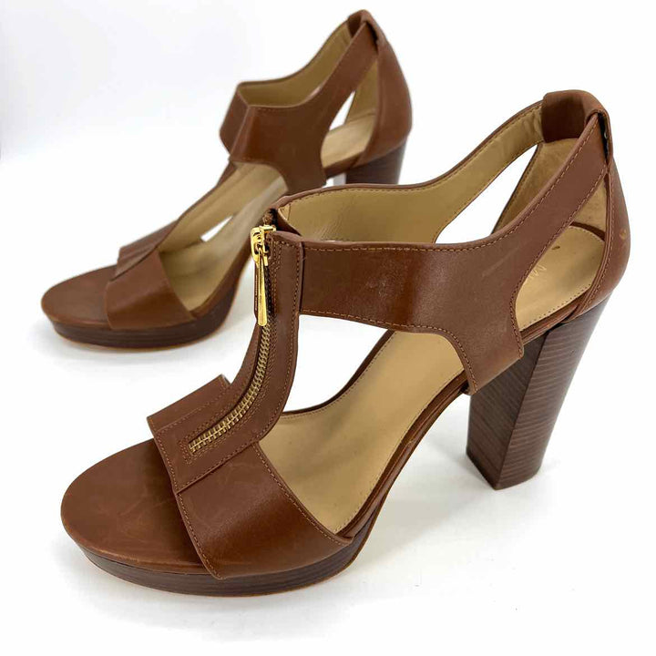 Shoe Size 10 Michael Kors Brown Leather Sandals