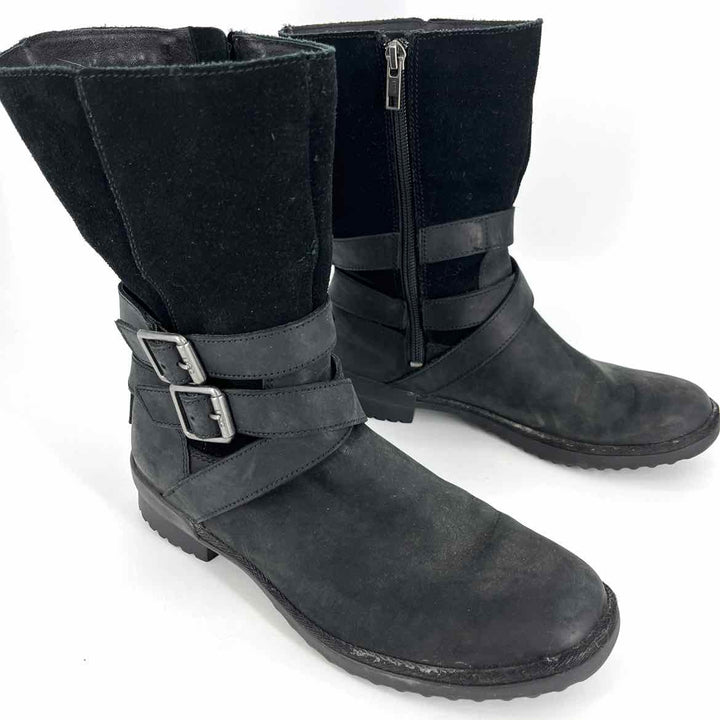 Shoe Size 6.5 Ugg Black Leather Boots