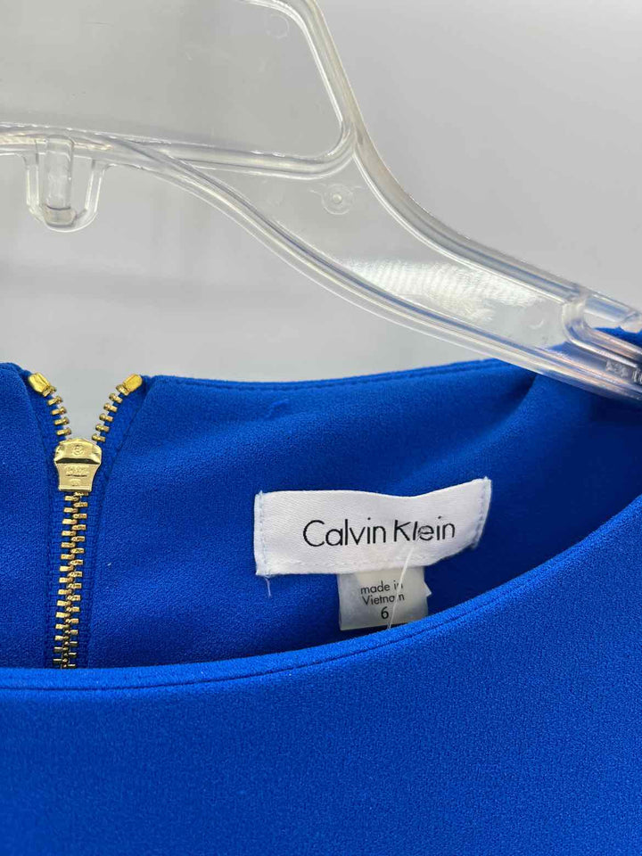 Size 6 Calvin Klein Blue Dress