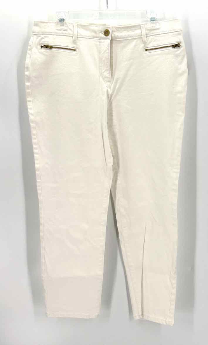 Size L Chico's White Denim Jeans