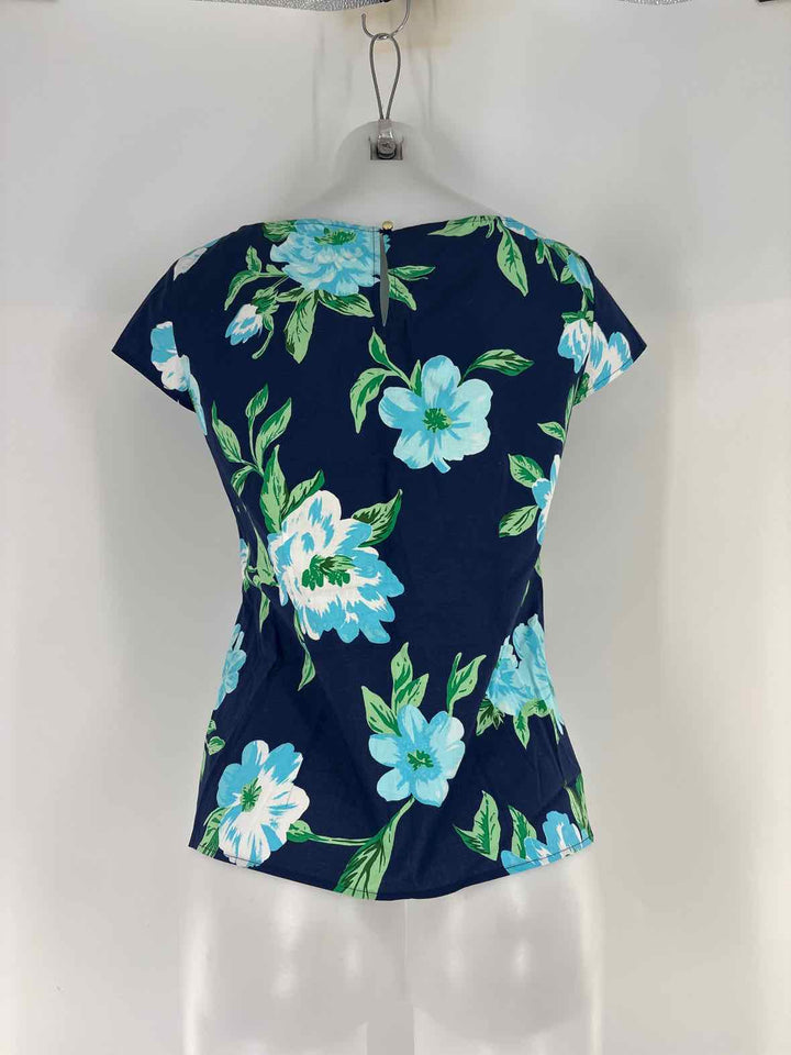 Size XS Talbots Navy Print Shirt