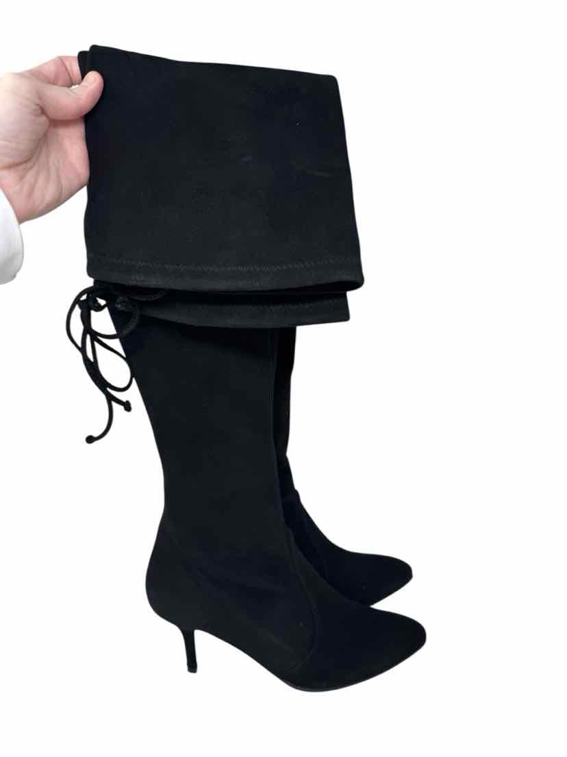 Shoe Size 9 Stuart Weitzman Black Suede Boots