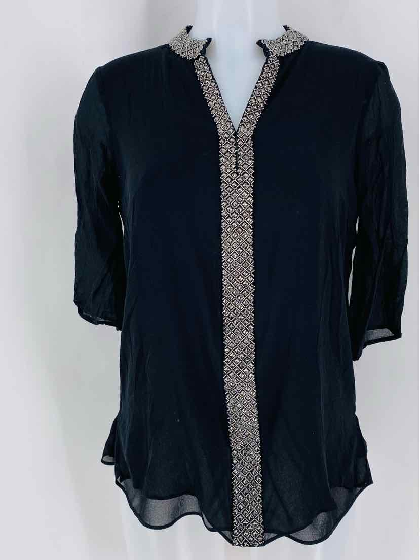 Size 8 Tory Burch Black Shirt