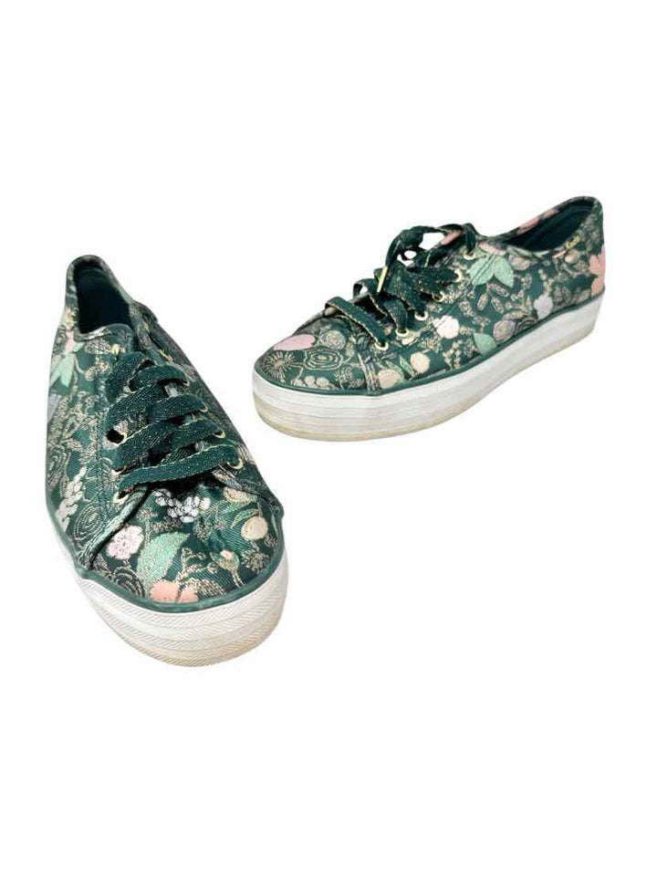 Shoe Size 9 Keds Green Print Sneakers