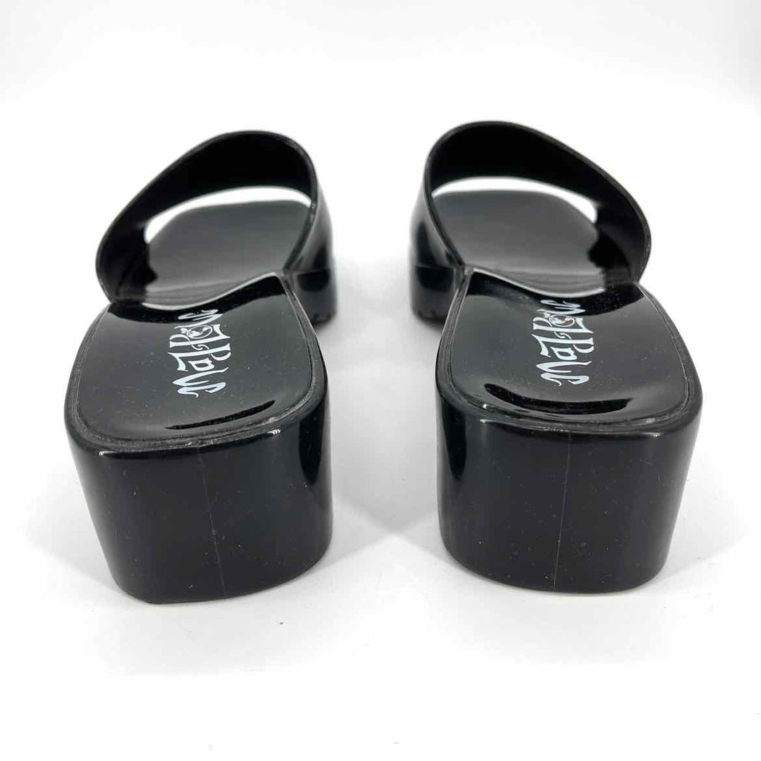 Shoe Size 8 MAD LOVE Black Plastic Sandals