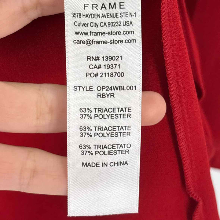 Size XS FRAME Red Shirt