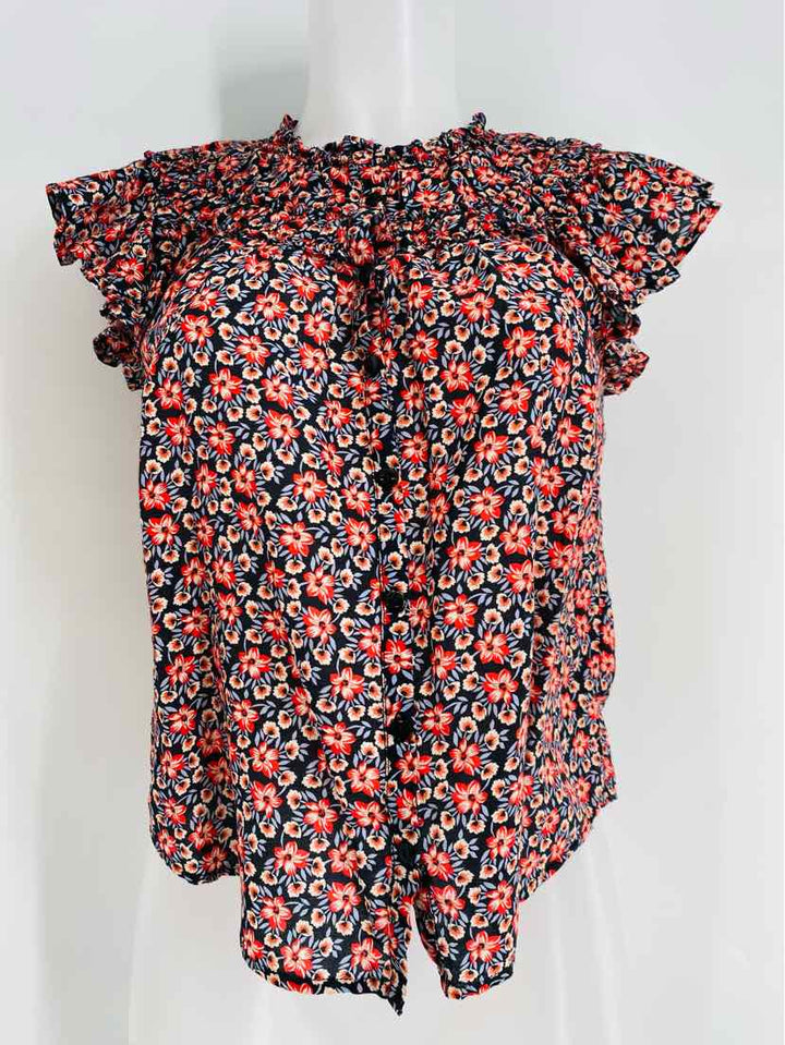 Size XS Navy Print Shirt