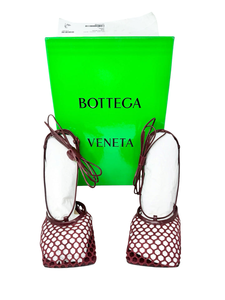 Shoe Size 39 BOTTEGA Wine Leather Luxury - Sandals