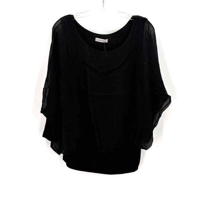 Size M Black Silk Shirt