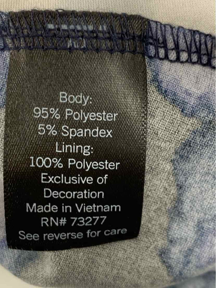 Size XS SIMPLY VERA WANG Blue Print Dress