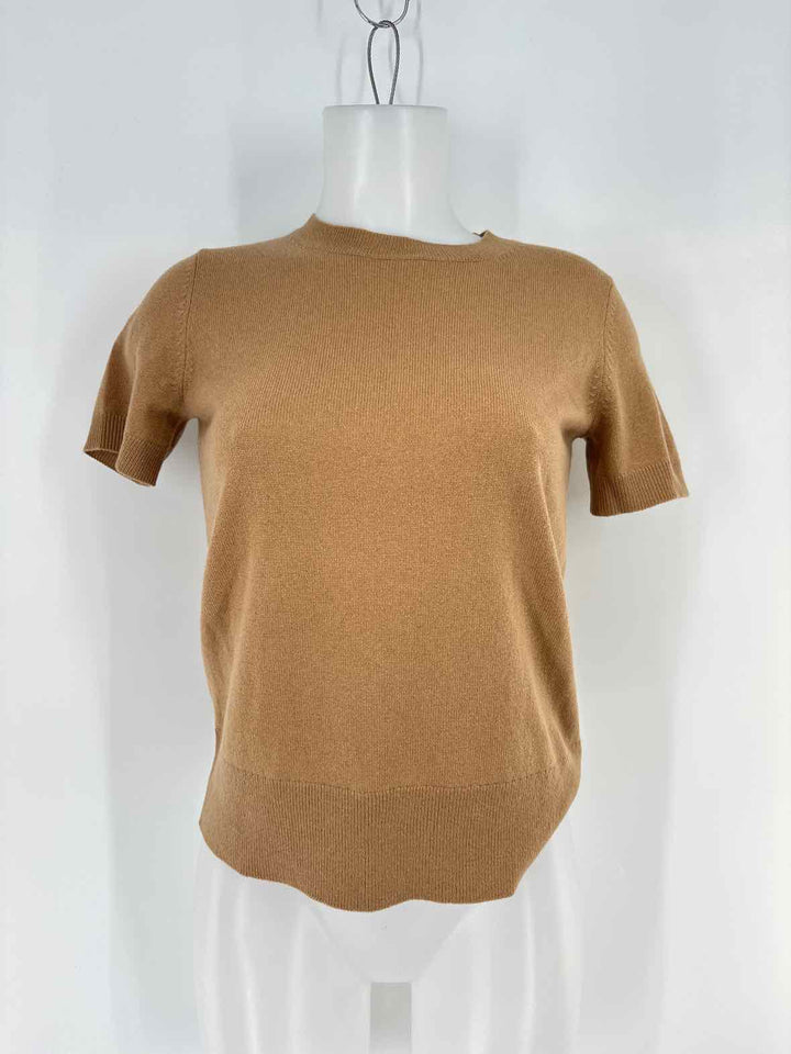 Size Petite THEORY Tan Cashmere Shirt