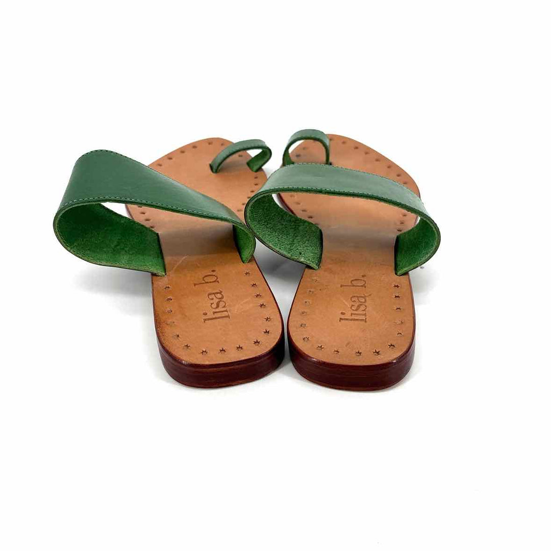 Shoe Size 6 Green Leather Sandals