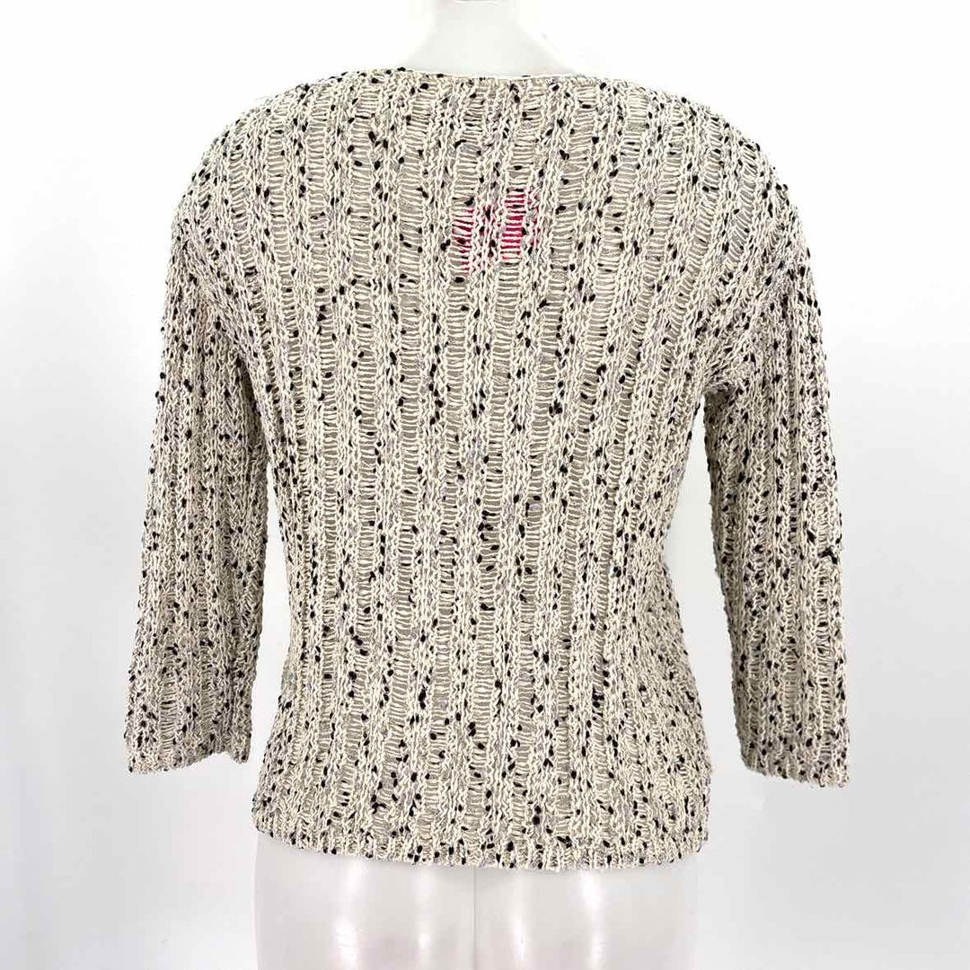 Size M Alice + Olivia Ivory Knit Shirt