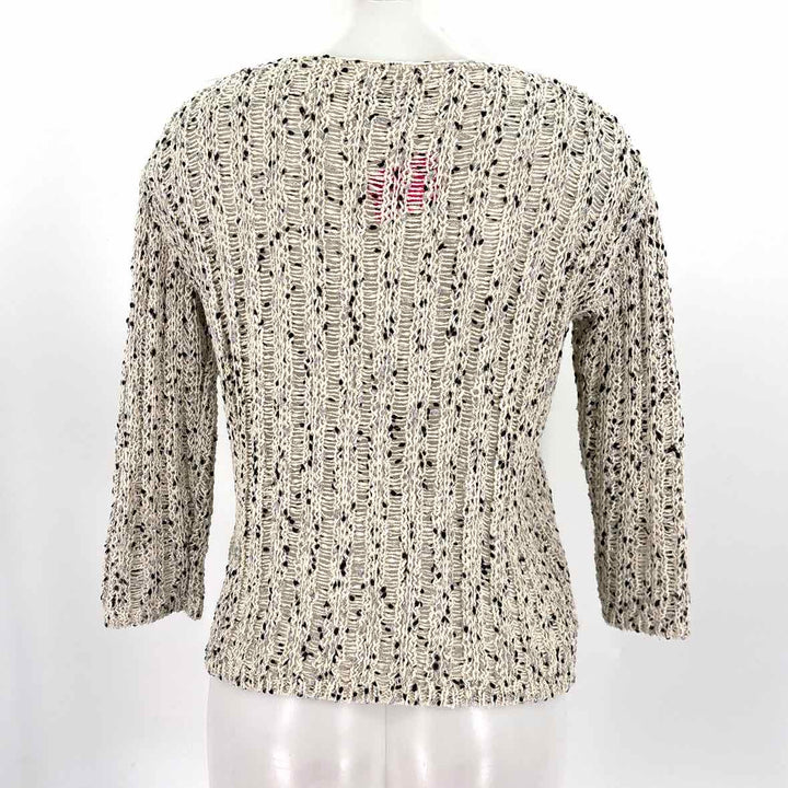 Size M Alice + Olivia Ivory Knit Shirt