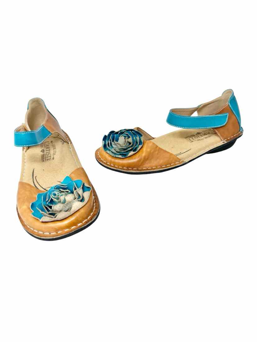 Shoe Size 39 SPRING STEP Brown Leather Flats