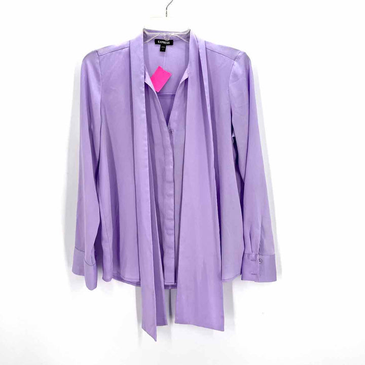 Size S EXPRESS Lavender Sateen Shirt
