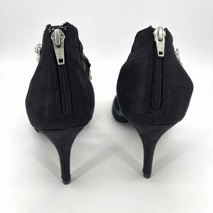 Shoe Size 8 Black Rhinestone Pumps