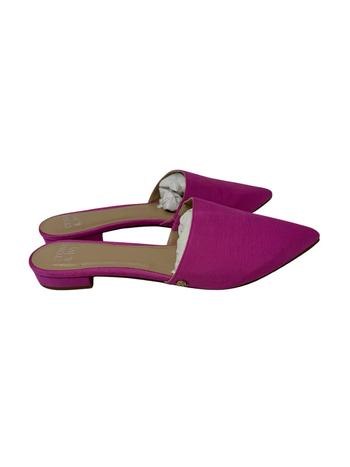 Shoe Size 9.5 CROWN & IVY Pink Mules