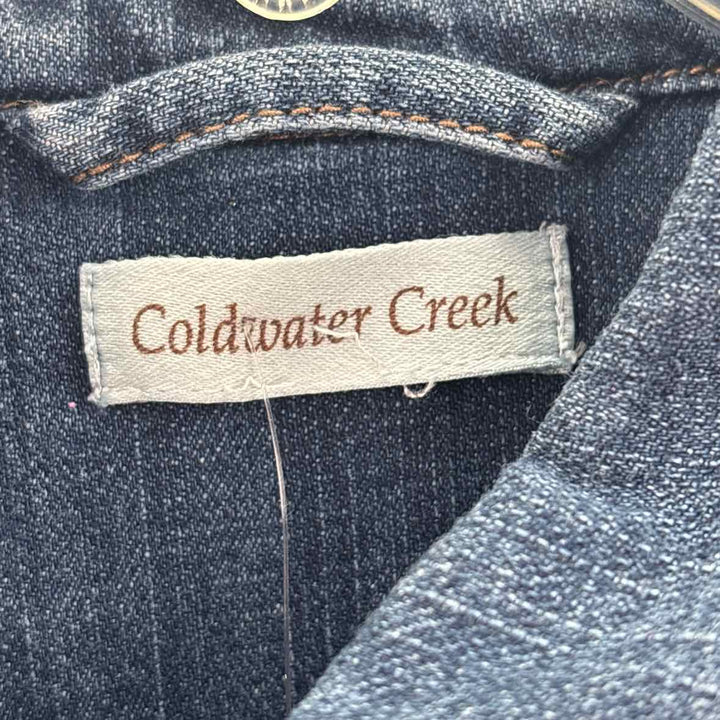 Size M J JILL Navy Denim Jacket