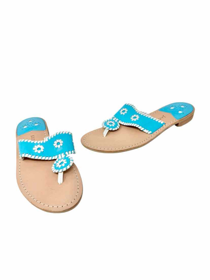 Shoe Size 9.5 Jack Rogers Teal Leather Sandals