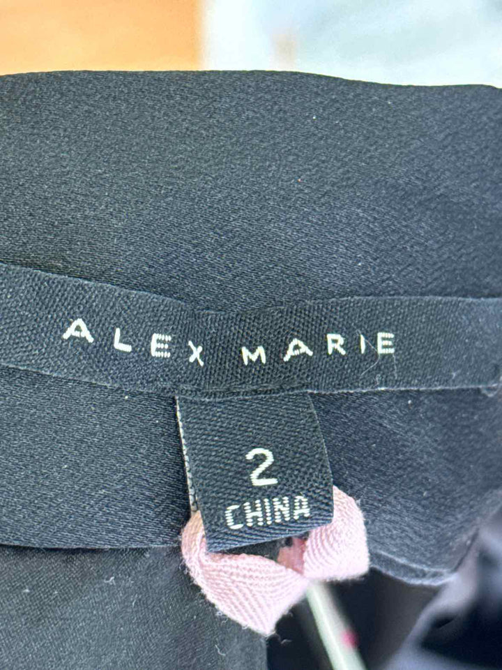 Size 2 ALEX MARIE Black Dress