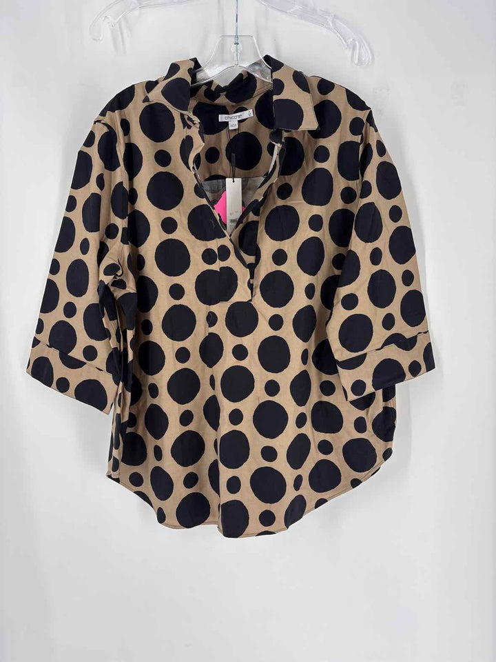 Size 16 Chico's Brown Print Shirt