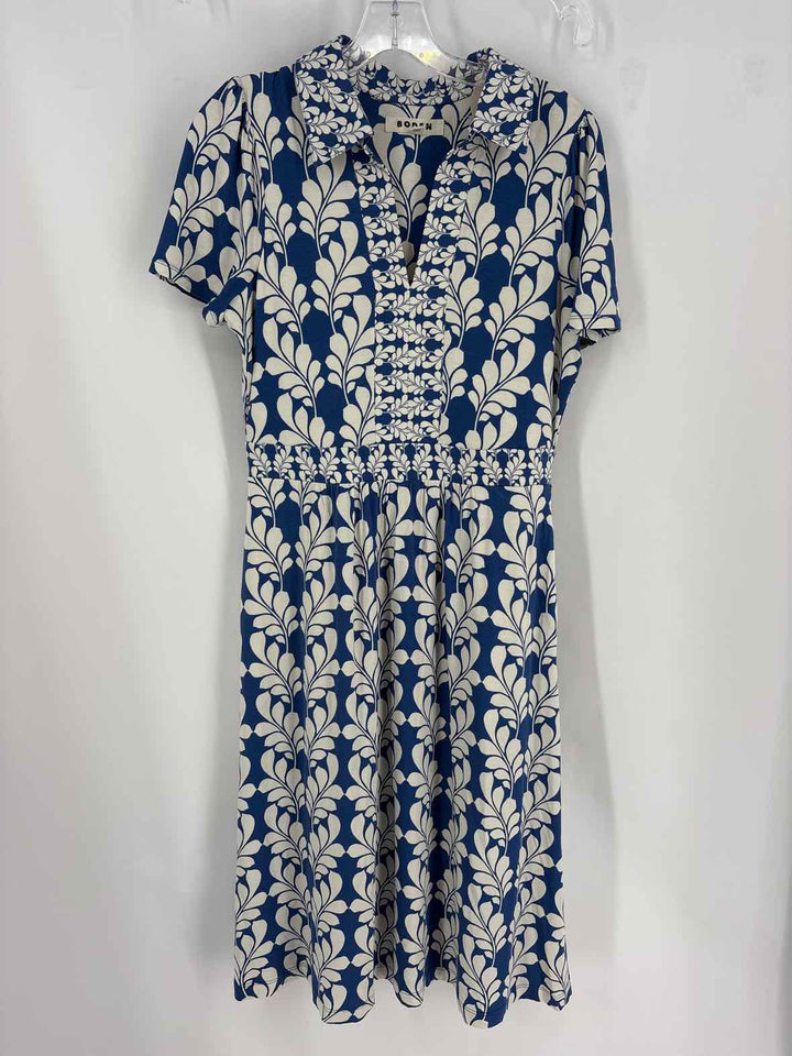 Size 6 Boden Blue Print Dress